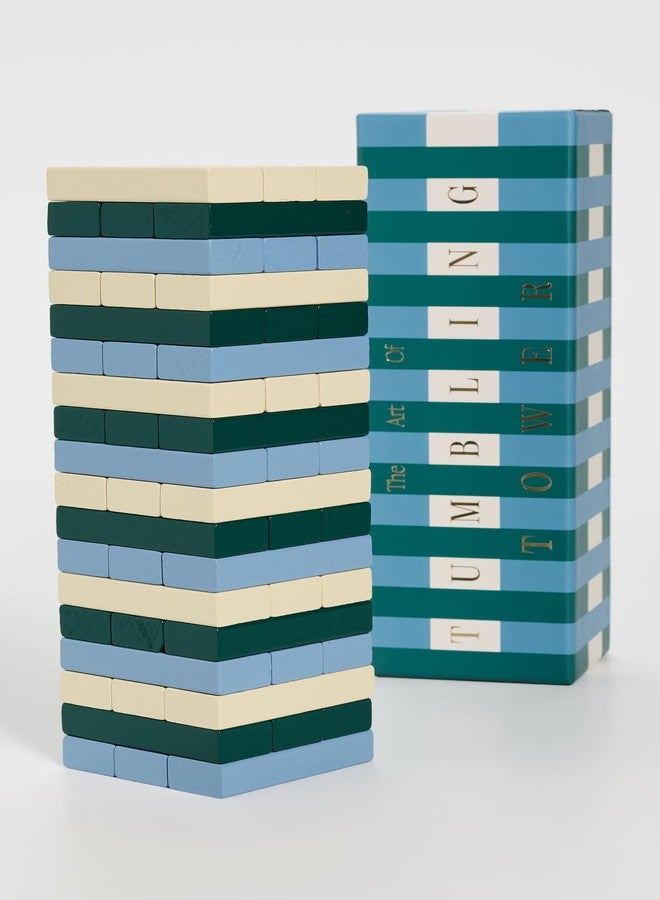 Printworks Women's Tumbling Tower Game, Green/Blue, One Size - Image 2